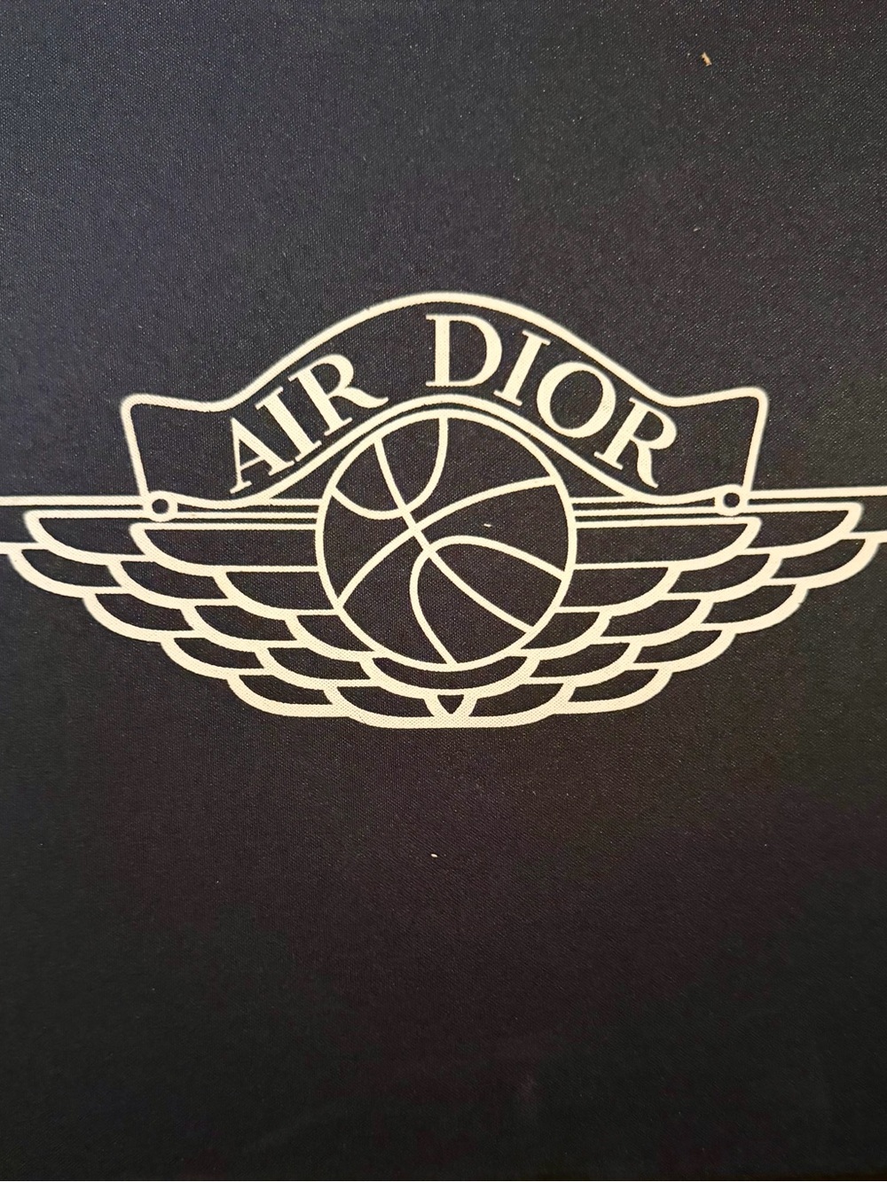Nike Air Dior Black White Logo Athletic Shoes